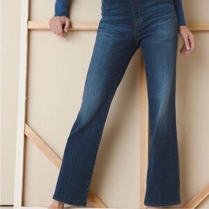 Chicos Jeans 1.5 Womens 10R Blue Pull On Slim Boot Denim Stretch Medium Wash